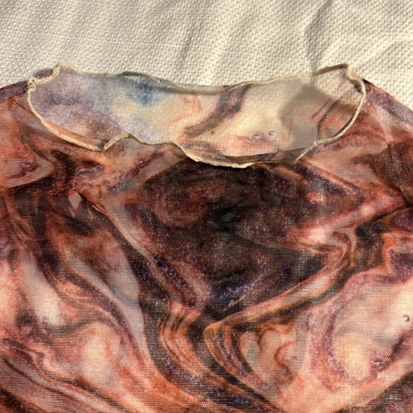 SHEIN sheer top Size S. Multi Color - Picture 2 of 4